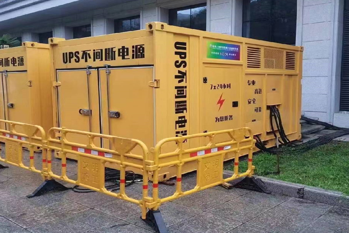 汉台发电机租赁施工现场
