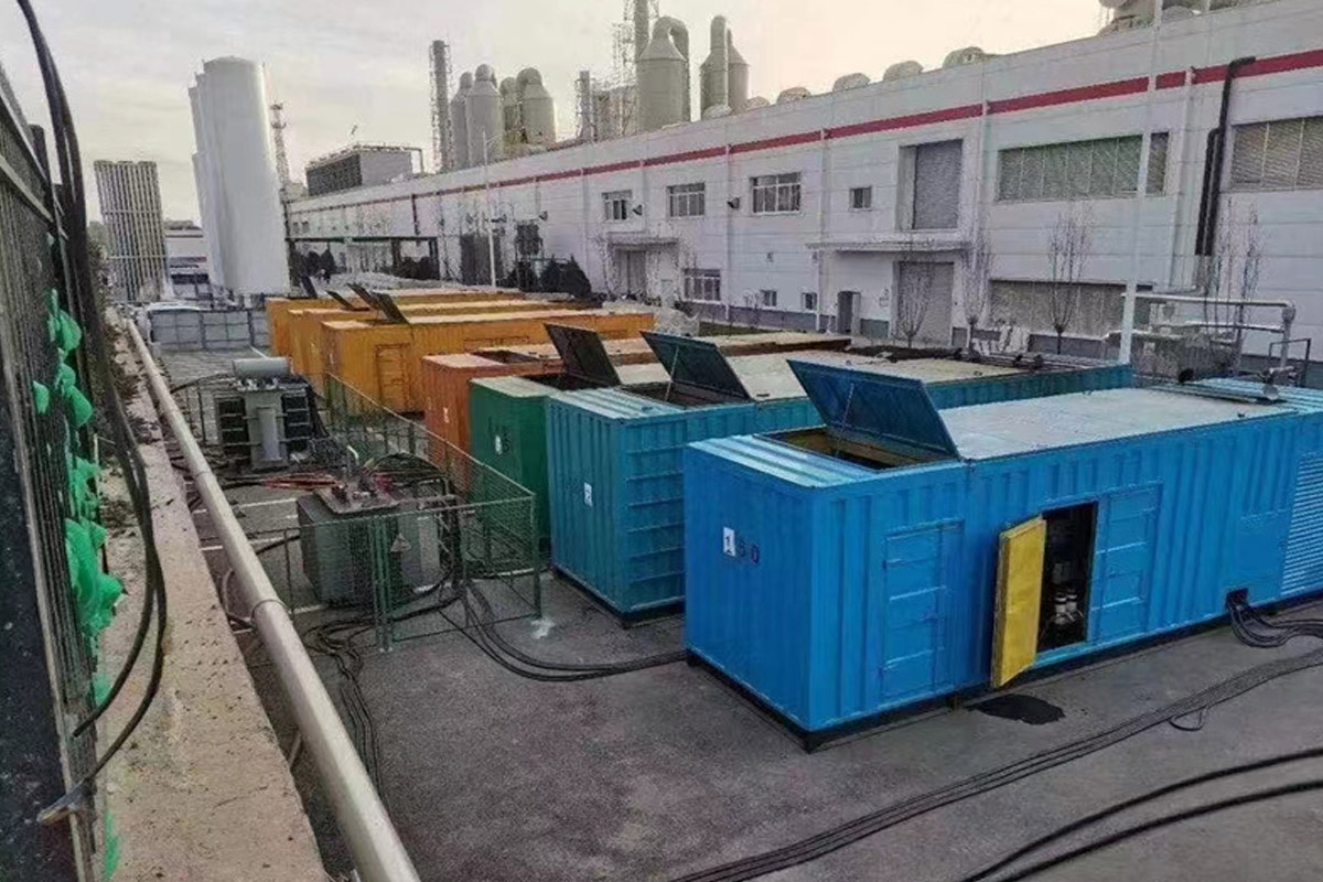 汉台发电机租赁施工现场